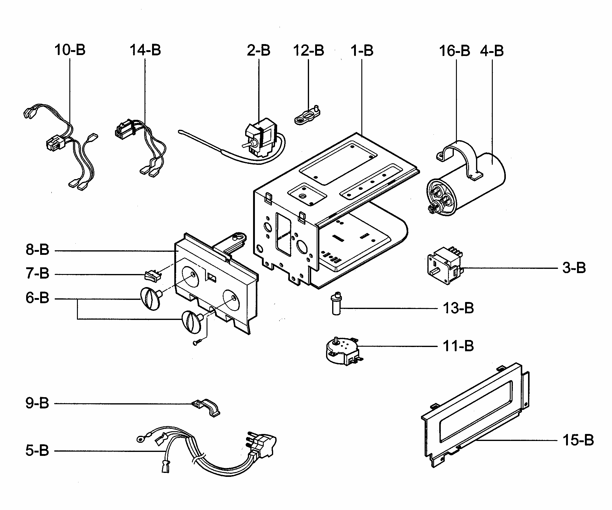 Control Box Assy Diagram and Parts List for 58072187200  Kenmore Air Conditioner