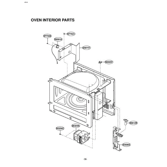 Section 2 Diagram and Parts List for LRMM1430SW AWHELGA LG Microwave Oven Combo