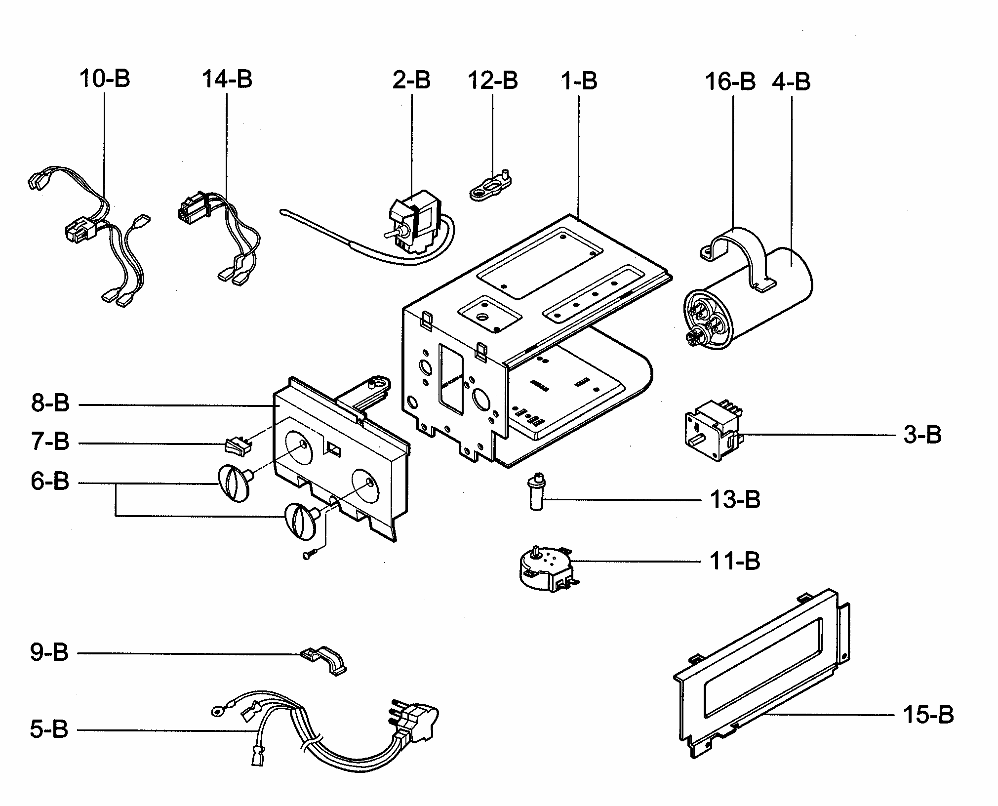 Control Box Assy Diagram and Parts List for 58072184200  Kenmore Air Conditioner