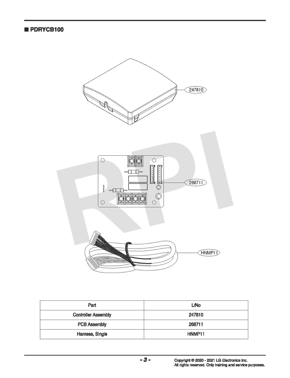 Diagram Diagram and Parts List for PDRYCB100 ENCXLUS LG Air Conditioner