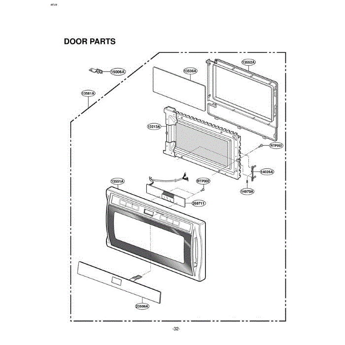 Section 3 Diagram and Parts List for LRMM1430SW AWHELGA LG Microwave Oven Combo
