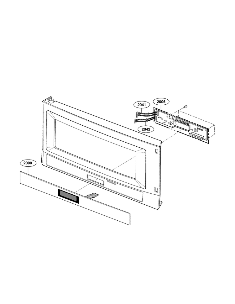 Controller Parts Diagram and Parts List for LMVM1955T  LG Microwave