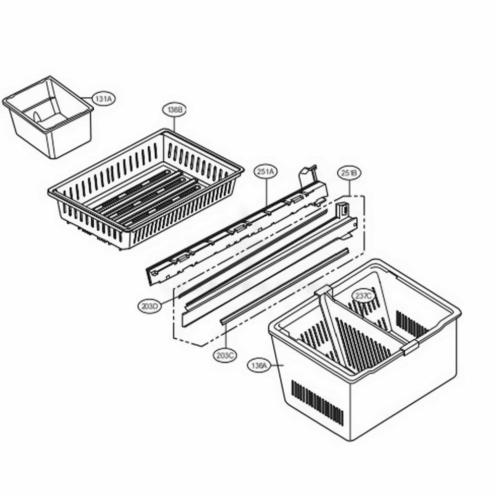 Freezer Parts Diagram and Parts List for LMX21986ST ASTCNA3 LG Refrigerator