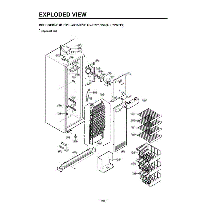 Section 7 Diagram and Parts List for LSC27991TT ATICLGA LG Refrigerator