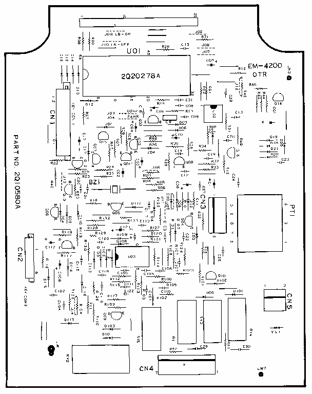 Power And Control Circuit Board Diagram and Parts List for 7218915580  Kenmore Microwave