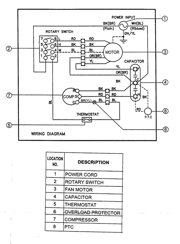 Wiring Diagram Diagram and Parts List for HBLG100  LG Air Conditioner