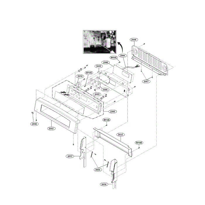 Contoller Diagram and Parts List for LRE30451ST 02 LG Range