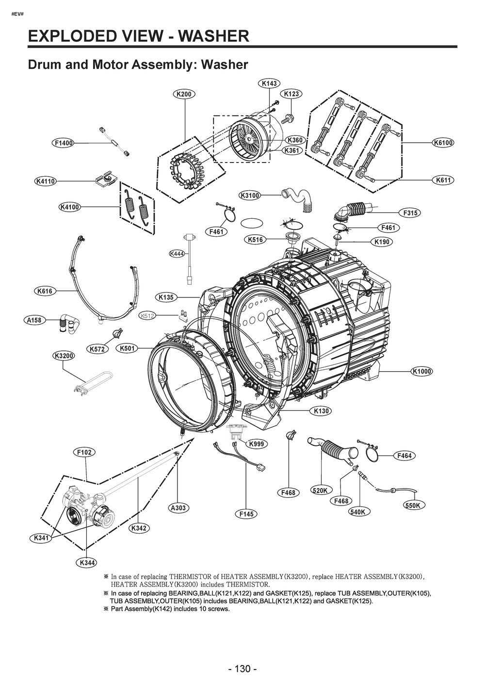 Diagram 5 Diagram and Parts List for W3S3CVK2EVS ABLEECI LG Washer