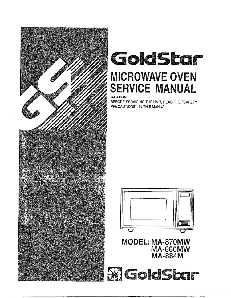 Microwave Oven Diagram and Parts List for MA-870MW  LG Microwave