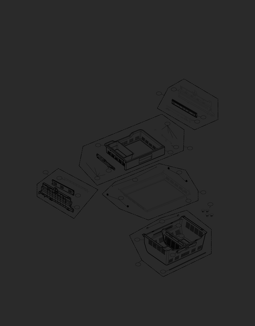 Freezer Parts Diagram and Parts List for GR-L338HSJM ASTCNA1 LG Refrigerator