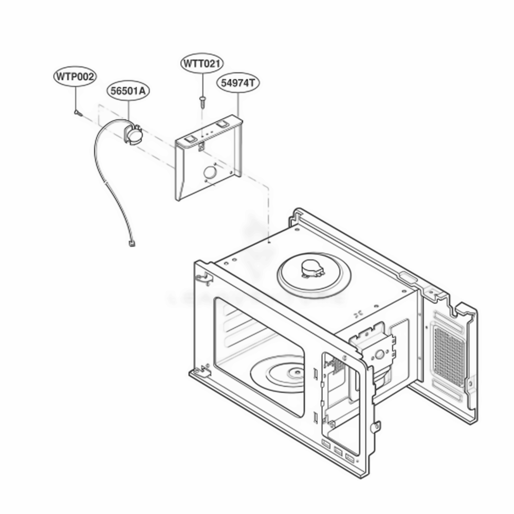 Sensor Parts Diagram and Parts List for JE1860SH AG3EGEU LG Wall Oven