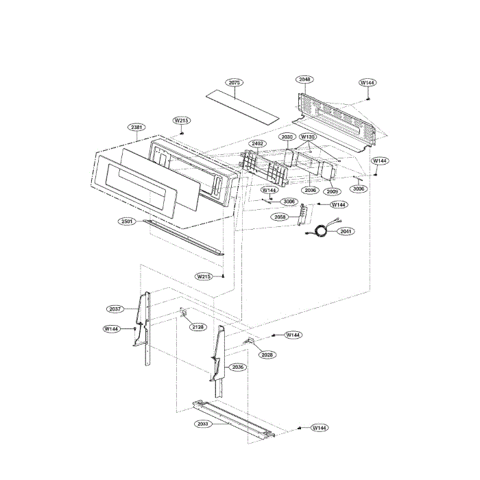 Controller Diagram and Parts List for LRG3095SB 00 LG Range