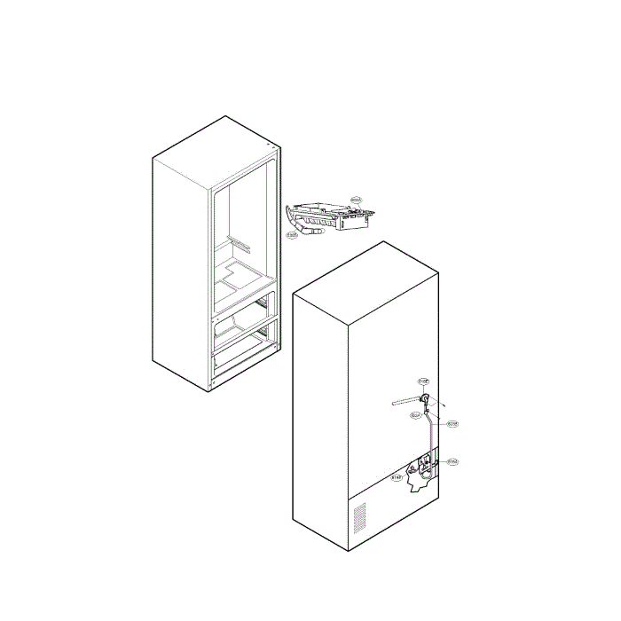Ice And Water Diagram and Parts List for LMC25780SW 00 LG Refrigerator