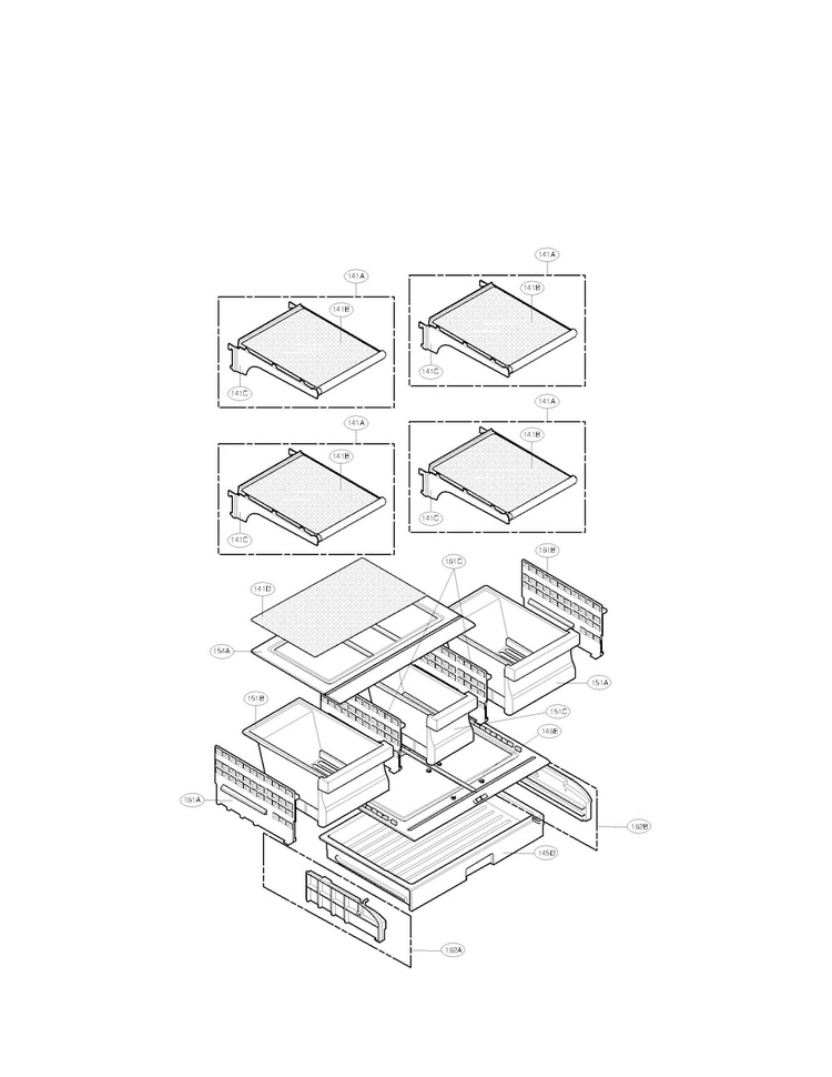 Refrigerator Parts Diagram and Parts List for LFC25776ST 00 LG Refrigerator