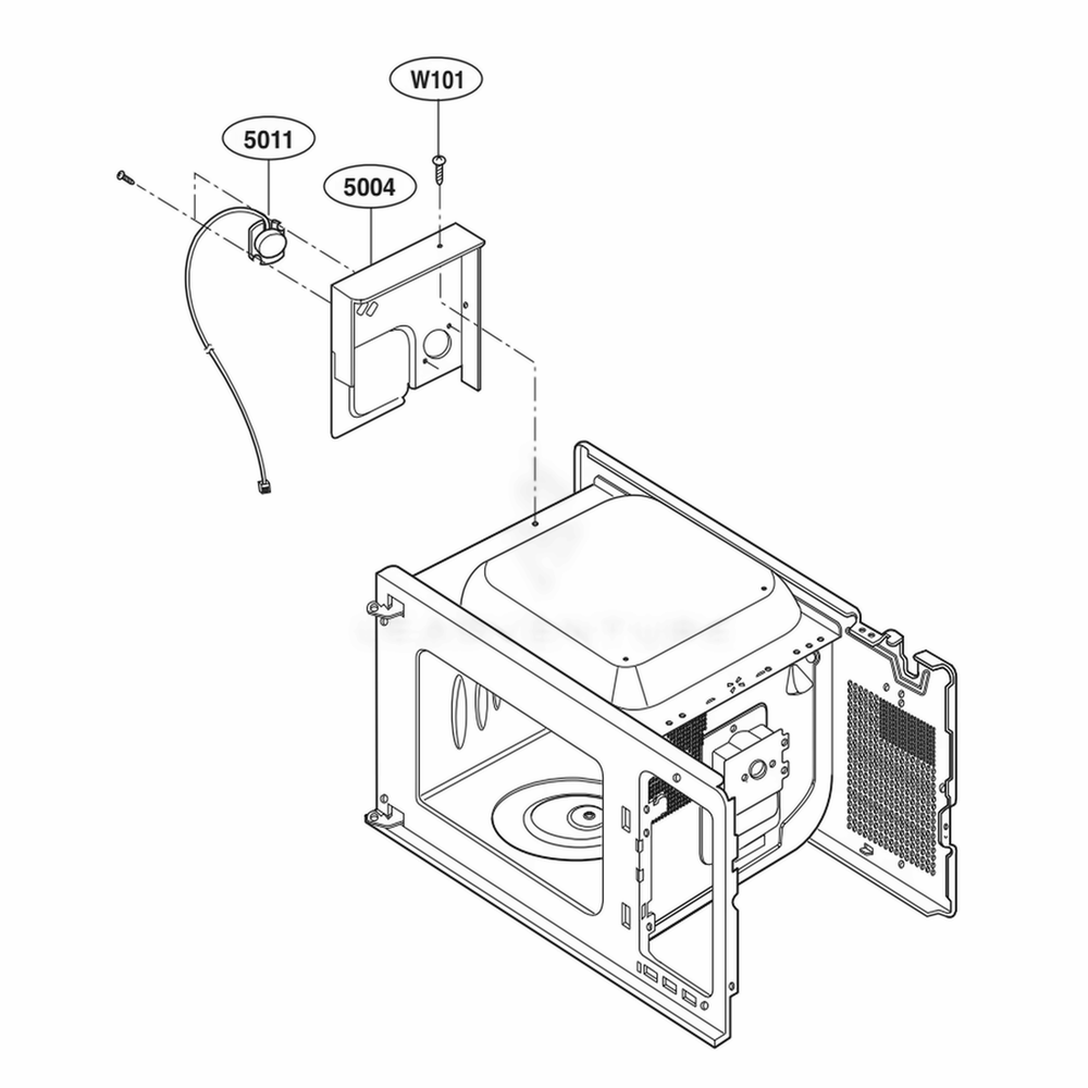 Sensor Parts Diagram and Parts List for LCRT2010ST CSBETAR LG Microwave