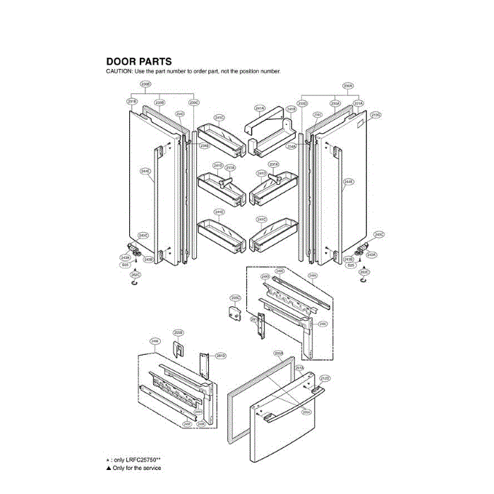 Section 5 Diagram and Parts List for LRFC21755ST ASTCLGA LG Refrigerator