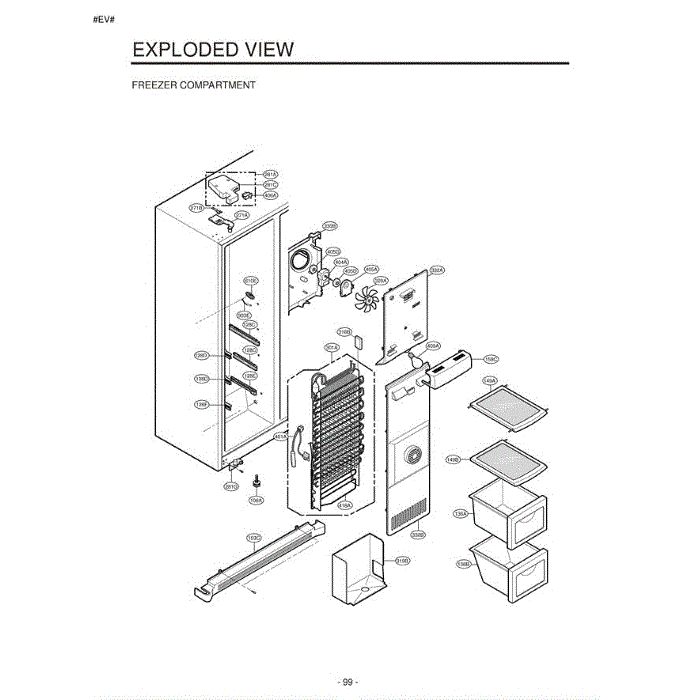 Section 6 Diagram and Parts List for LRSC26925SW ASWCLGA LG Refrigerator
