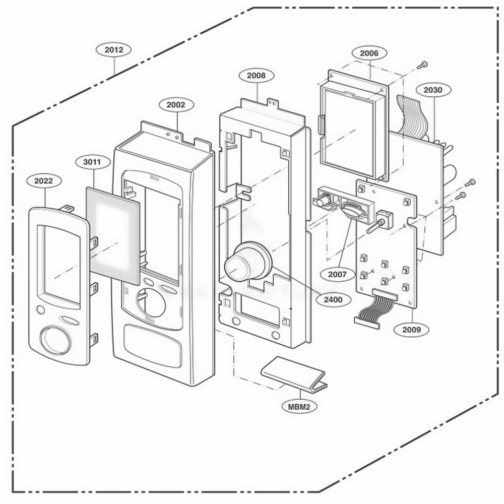 Controller Parts Diagram and Parts List for LMV1915NV AWHELGA LG Range