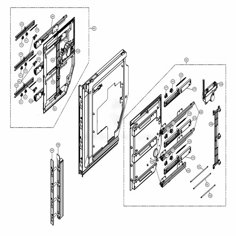 Vertical Barrier Part Diagram and Parts List for LUPXS3186N AGRCNA0 LG Refrigerator
