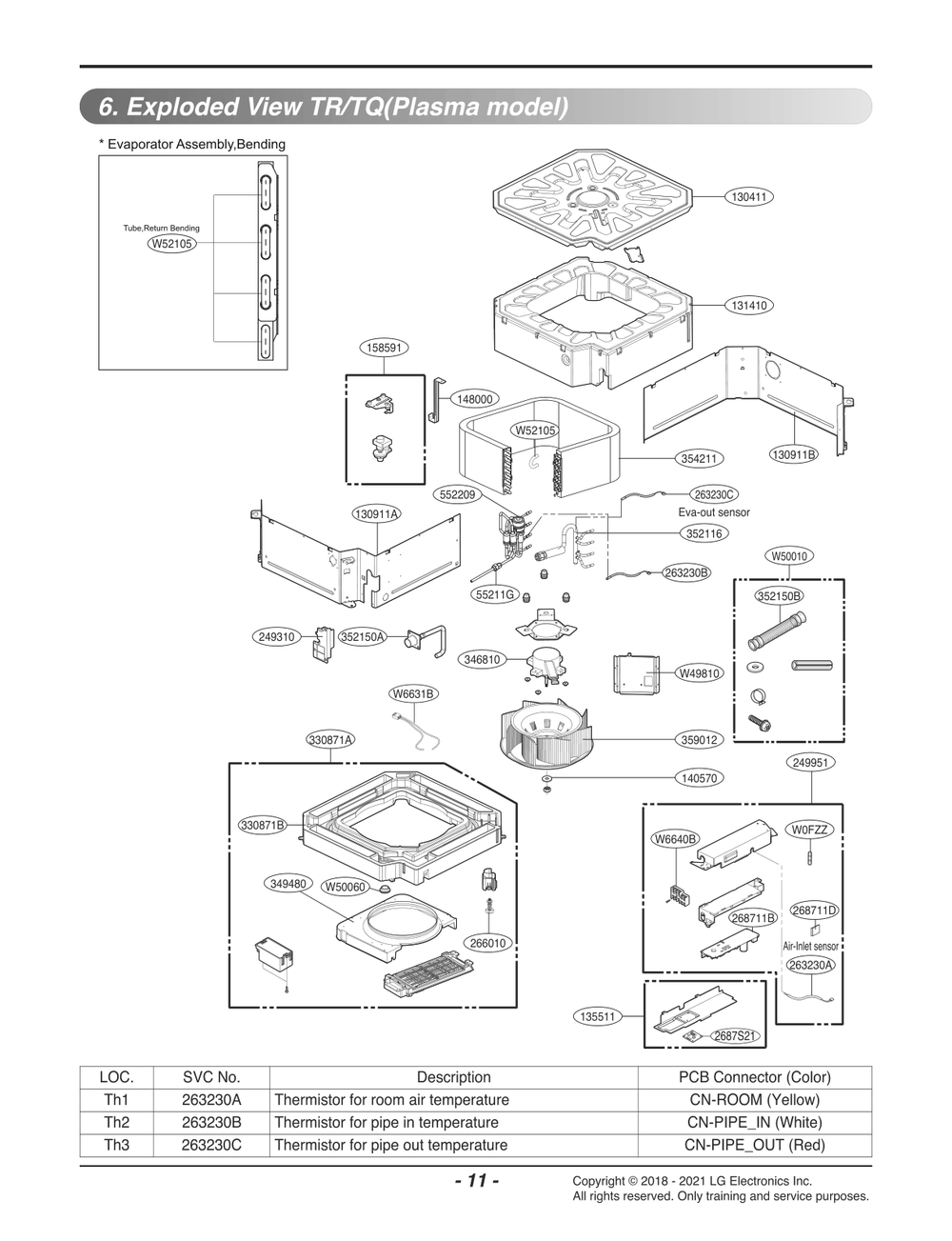Diagram 1 Diagram and Parts List for ARNU093TRD4 ANWALUS LG Air Conditioner