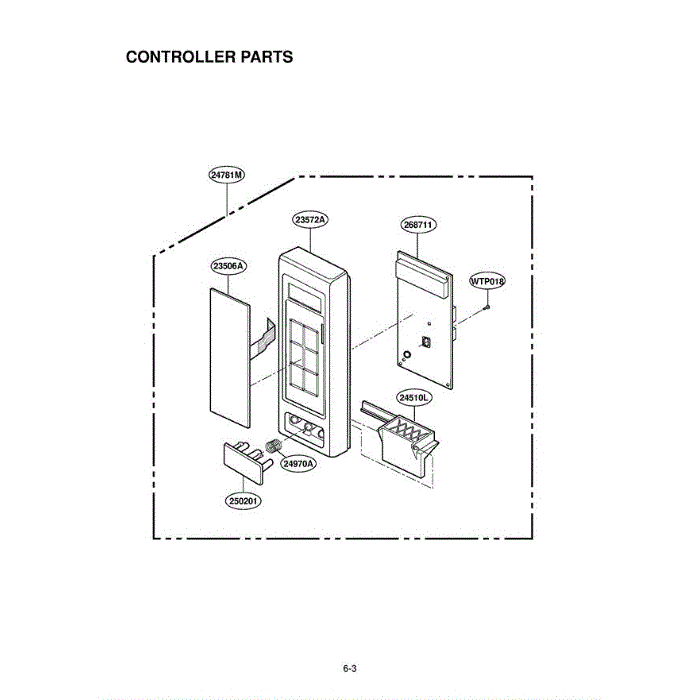 Section 2 Diagram and Parts List for LRM1230B CBKELGA LG Microwave Oven Combo