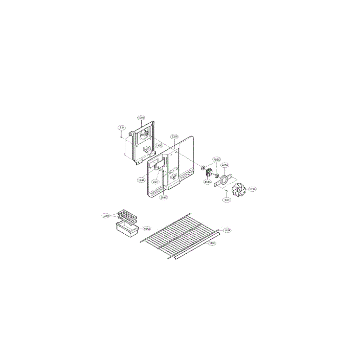 Freezer Diagram and Parts List for LRTN22312TT  LG Refrigerator