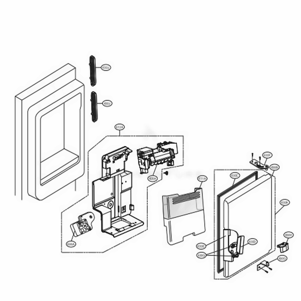 Main Diagram and Parts List for LMXS27676D ASBCNA0 LG Refrigerator