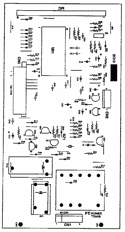 Power And Control Circuit Board Diagram and Parts List for 7218943580  Kenmore Microwave