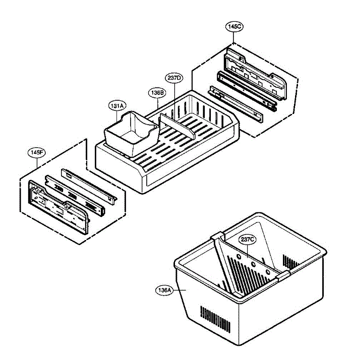 Freezer Diagram and Parts List for LFX25950SW 00 LG Refrigerator