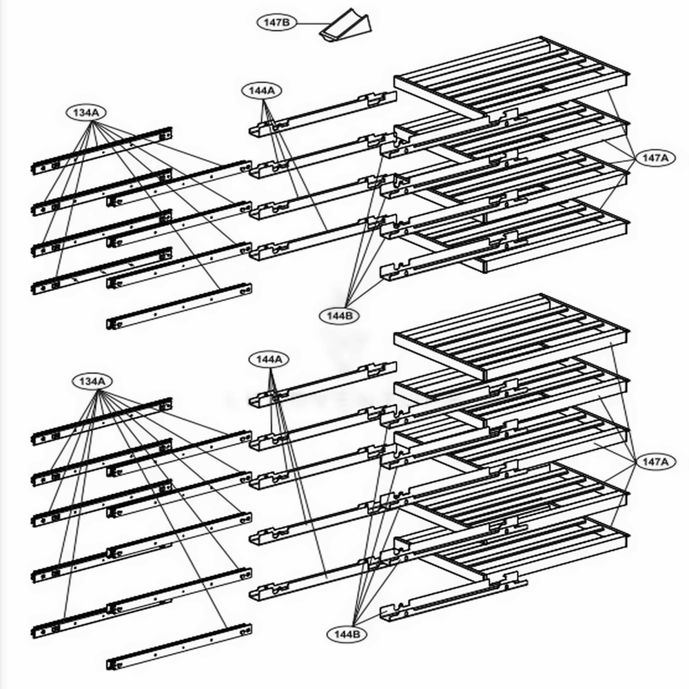 Movable Part 1 Diagram and Parts List for SKSCW241RP ASWCNA0 LG Range