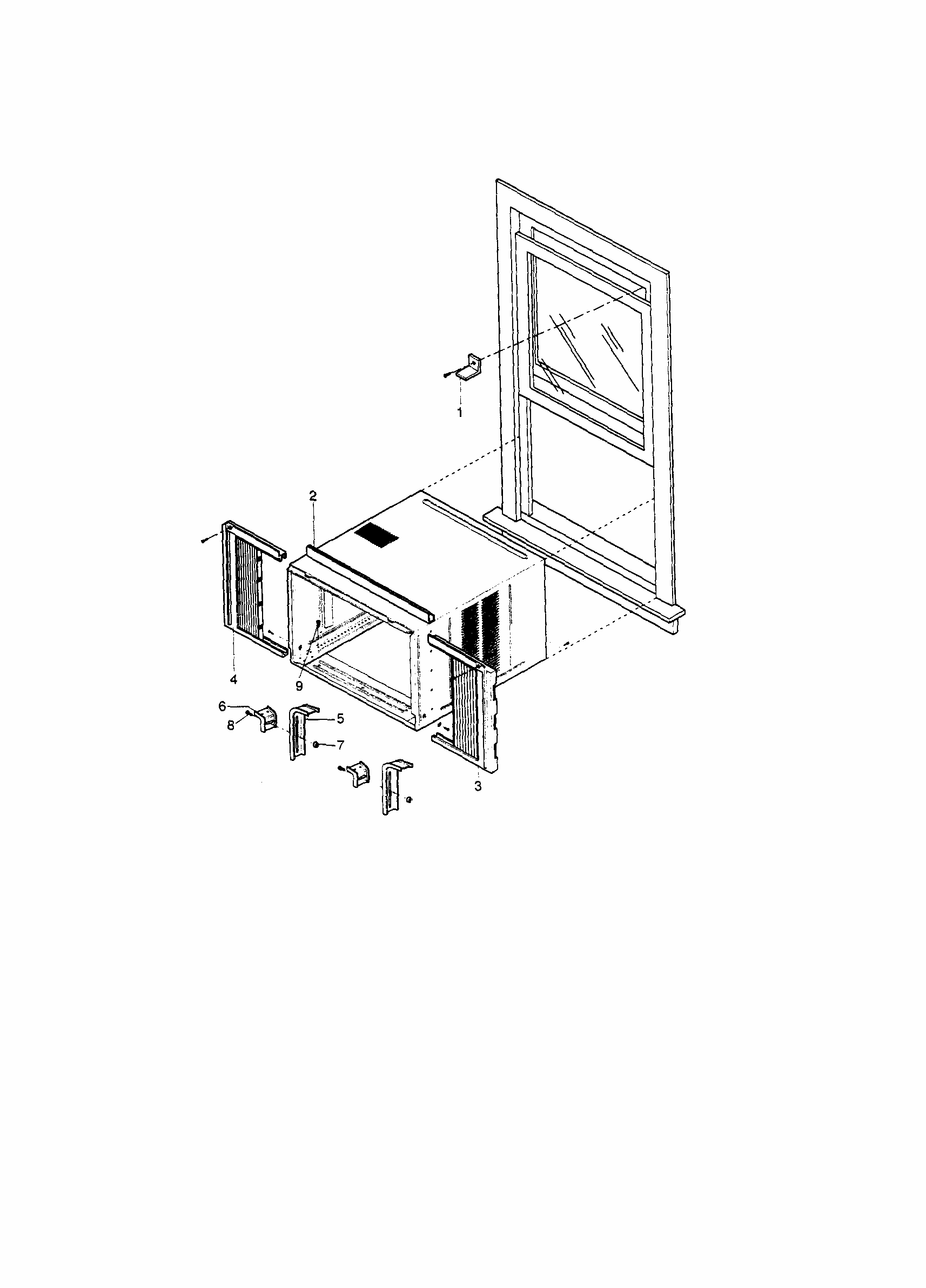 Installation Kit Diagram and Parts List for 58079184890  Kenmore Air Conditioner