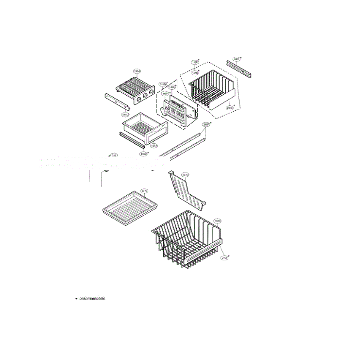 Freezer Diagram and Parts List for LRBN20520BQ  LG Refrigerator