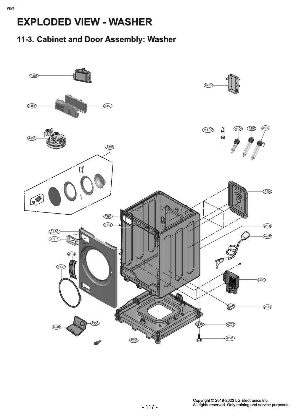 Diagram 4 Diagram and Parts List for W3P7CWUBWVM ABWEUUS LG Washer