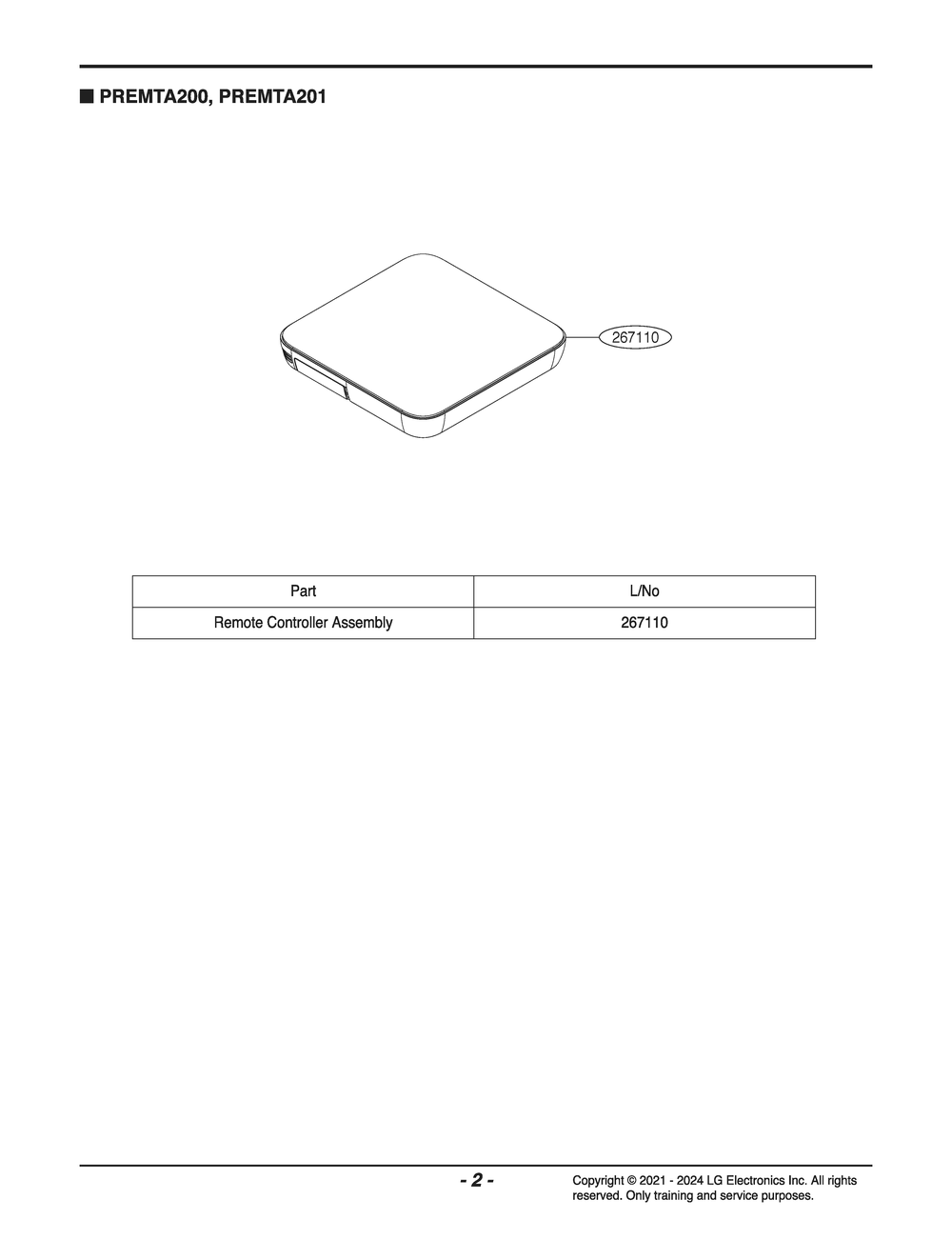 Diagram 1 Diagram and Parts List for PREMTA201 ENCXLUS LG Thermostat Parts