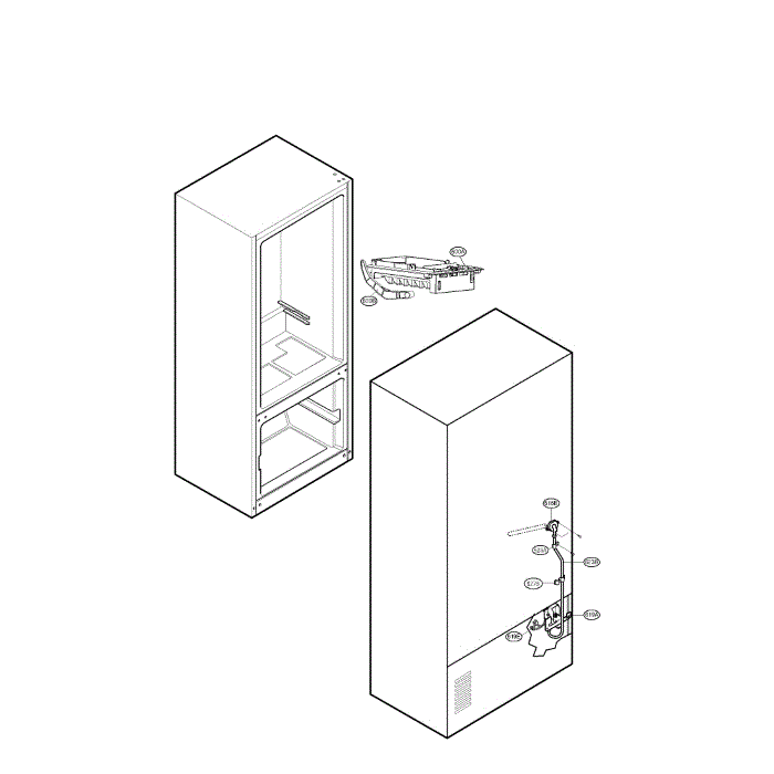 Water And Ice Maker Diagram and Parts List for LFC21776ST 00 LG Refrigerator