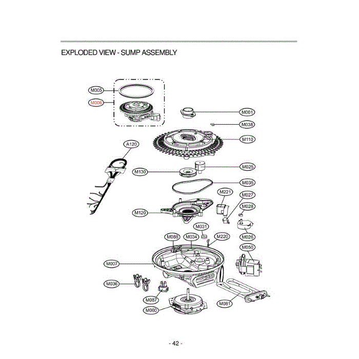 Section 7 Diagram and Parts List for LDF9810ST ASTEEUS LG Dishwasher
