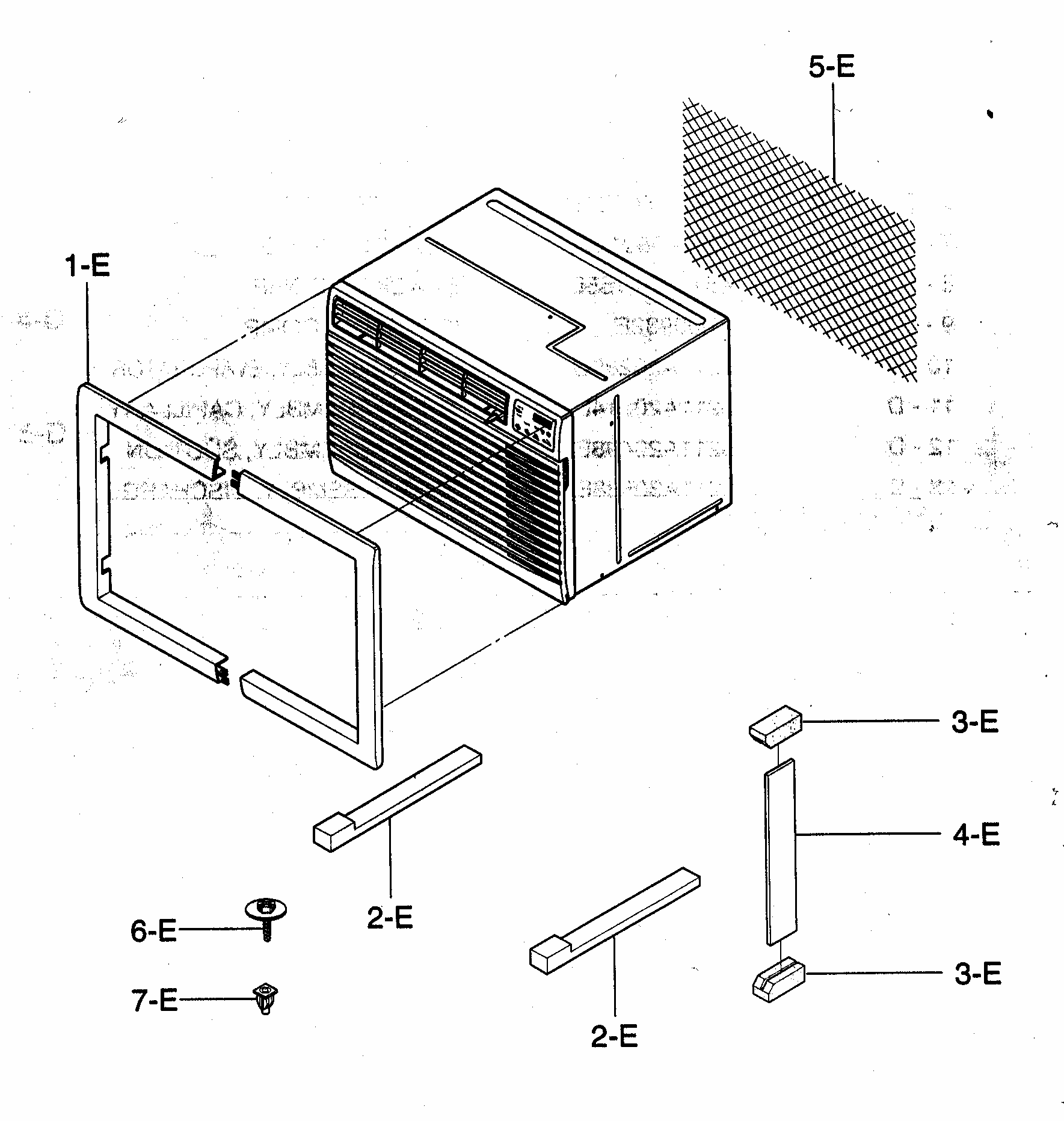 Installation Kit Assy Diagram and Parts List for 58073104300  Kenmore Air Conditioner