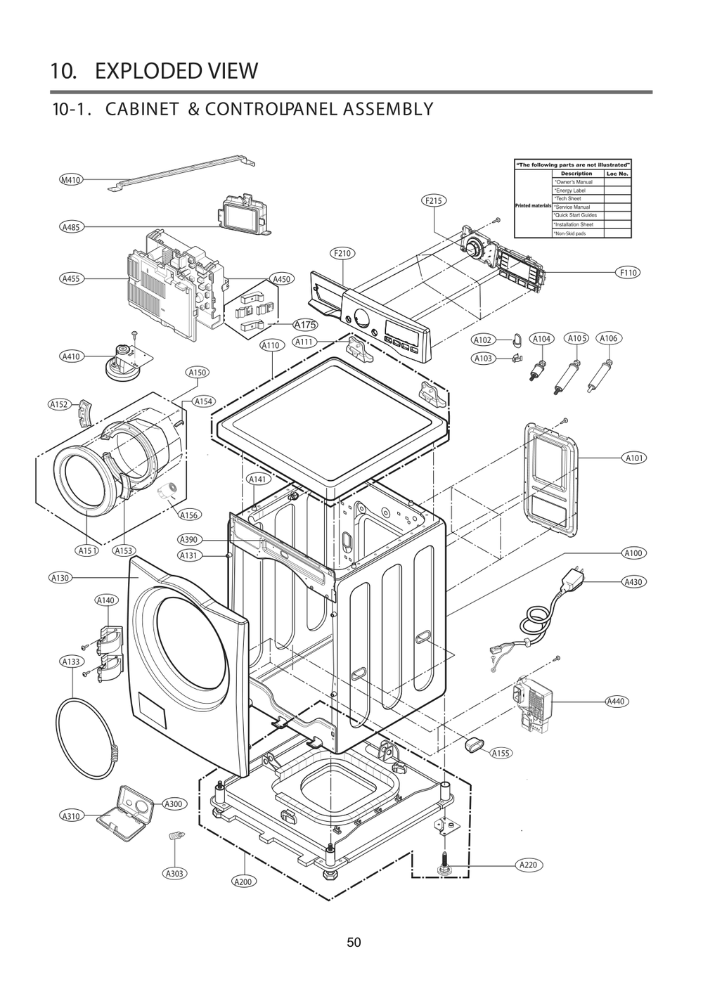 Diagram 1 Diagram and Parts List for FH4G2CDNV1 ABWEVUS LG Washer