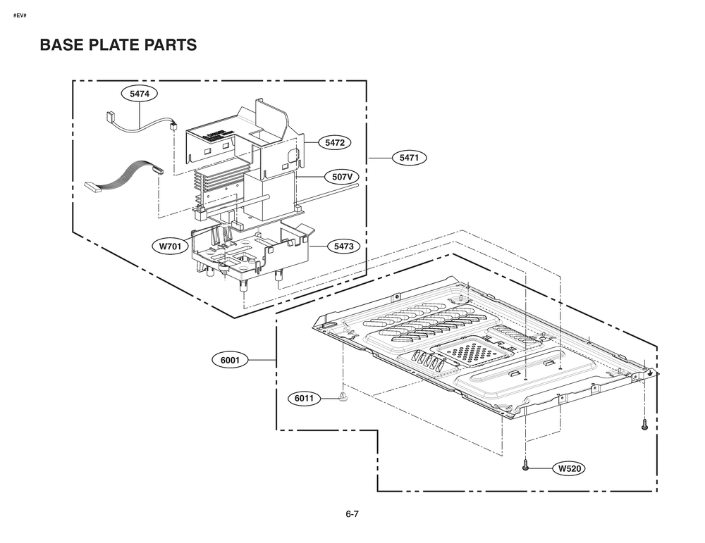 Base Plate Parts Diagram and Parts List for MSER0990S CSTELGA LG Miscellaneous