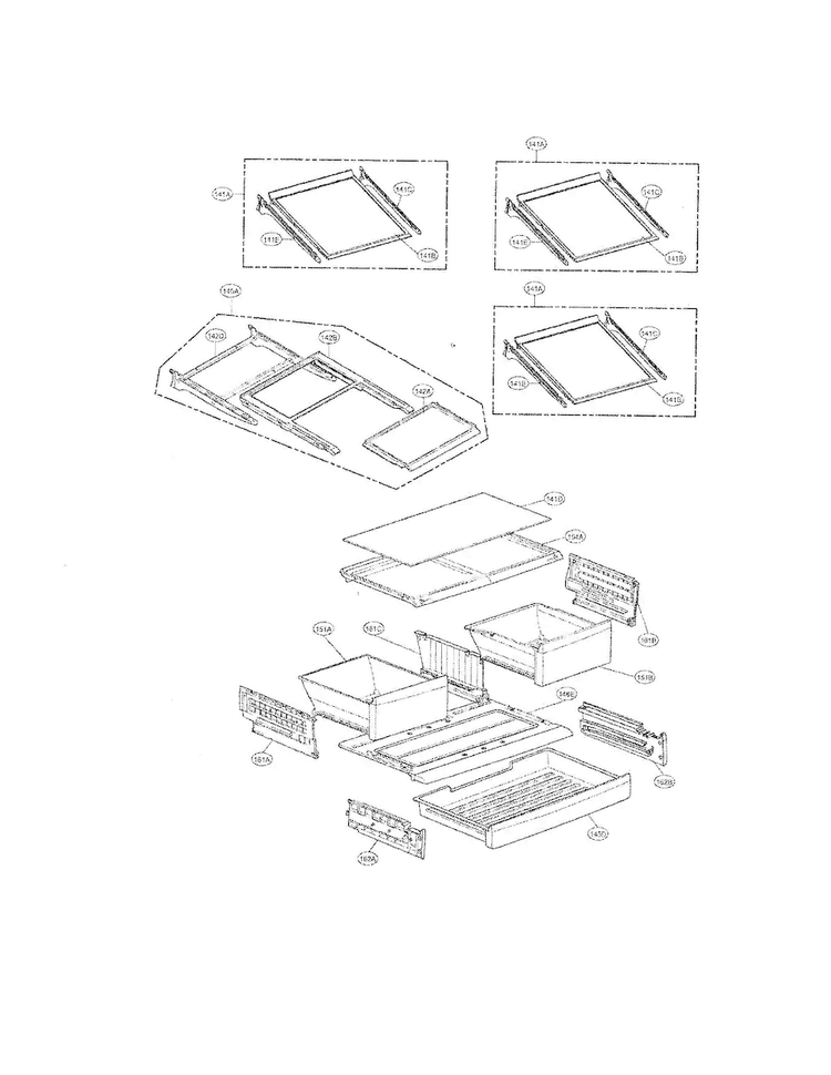 Refrigerator Partas Diagram and Parts List for LFX28968ST 00 LG Refrigerator