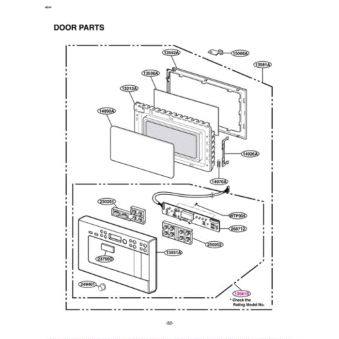 Section 6 Diagram and Parts List for LTM9000ST CS6ELGA LG Microwave Oven Combo