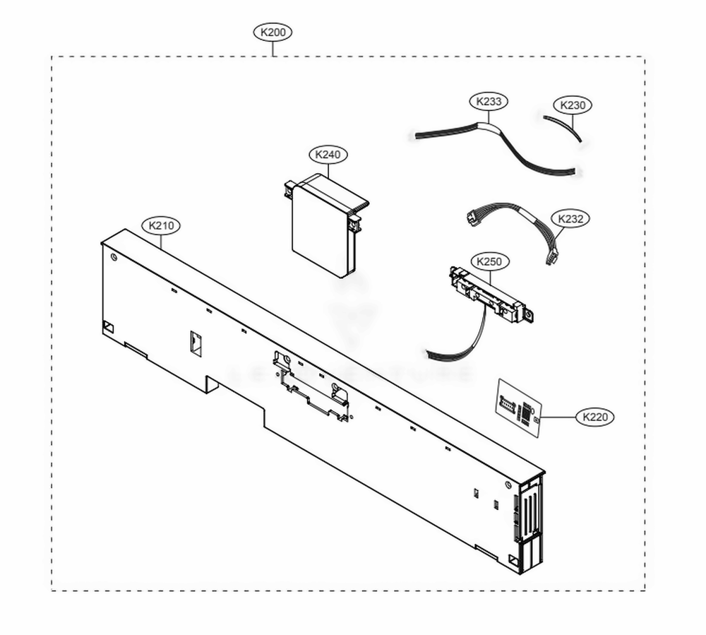 Panel Assembly Diagram and Parts List for LDT5678ST ASTEEUS LG Dishwasher