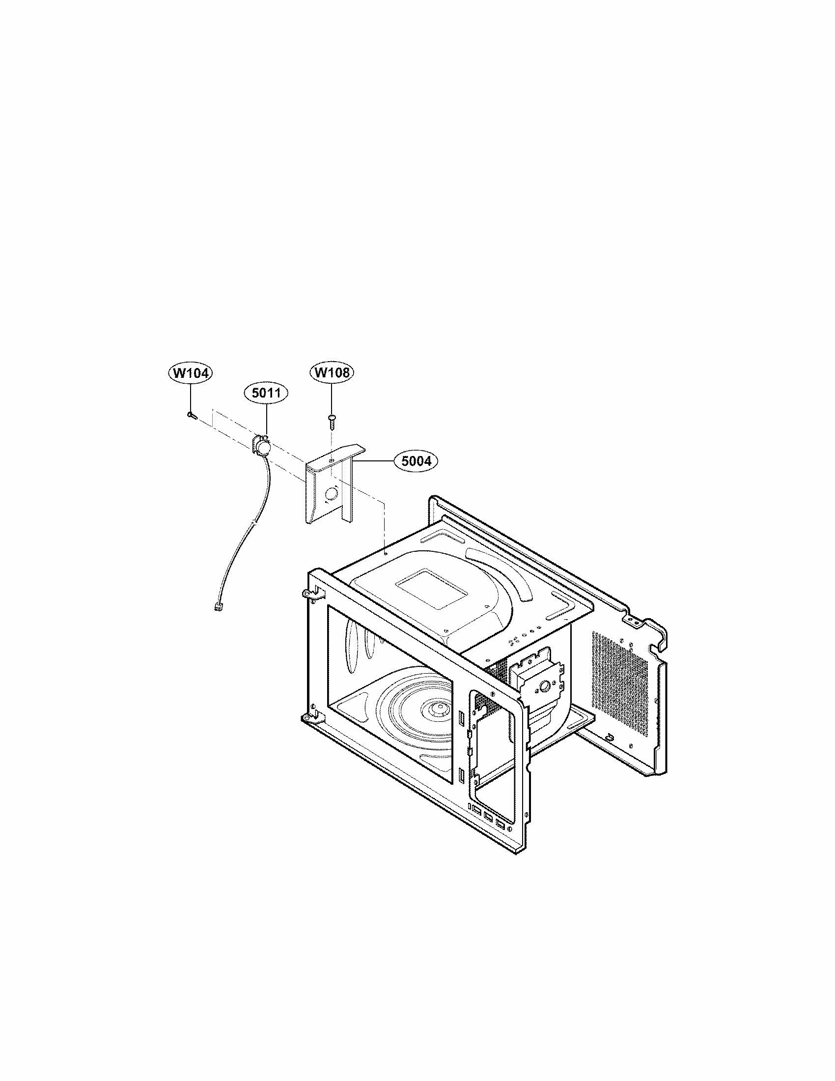 Sensor Parts Diagram and Parts List for 72163992301  Kenmore Microwave
