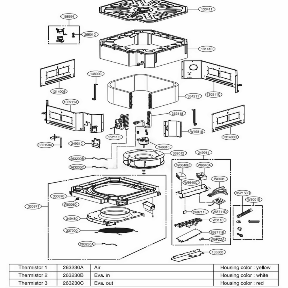 Tm Tn Tp Standard Model Diagram and Parts List for ARNU243TNA4 ANWBLUS LG Air Conditioner