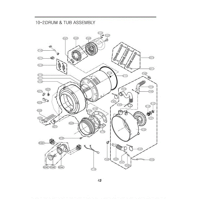 Section 2 Diagram and Parts List for WM2277HW ABWEEUS LG Washer
