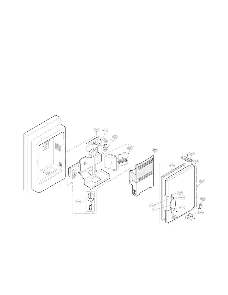 Ice Bank Parts Diagram and Parts List for LFX21971ST 01 LG Refrigerator