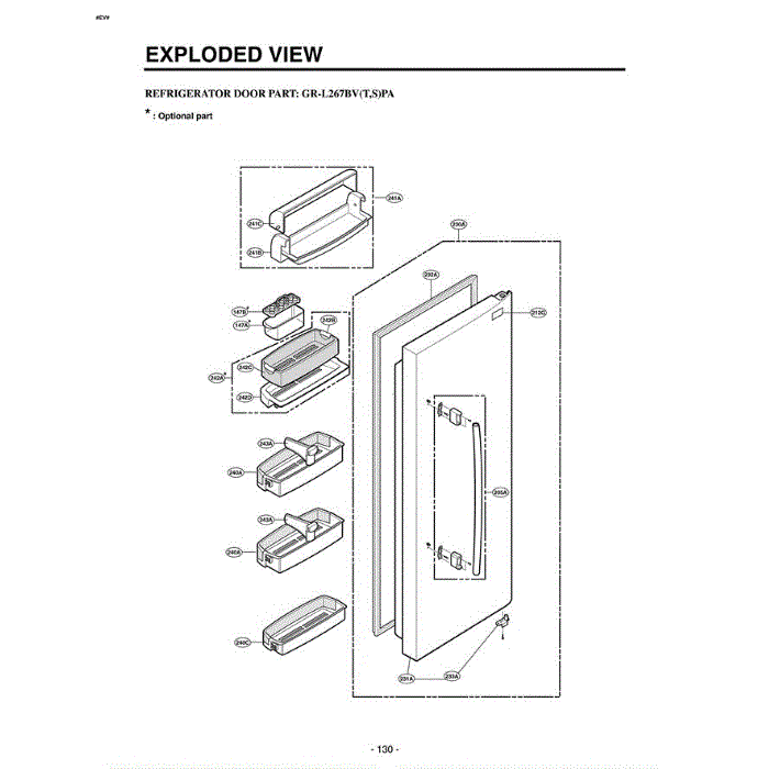 Section 5 Diagram and Parts List for LRSC26940TT ATICLGA LG Refrigerator