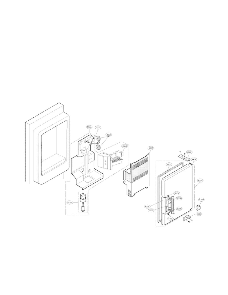 Ice Bank Part Diagram and Parts List for LFX25971SW 03 LG Refrigerator