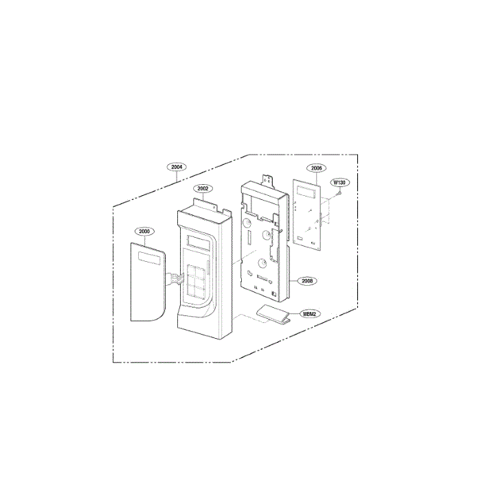 Controller Diagram and Parts List for LMV2053SB 00 LG Microwave