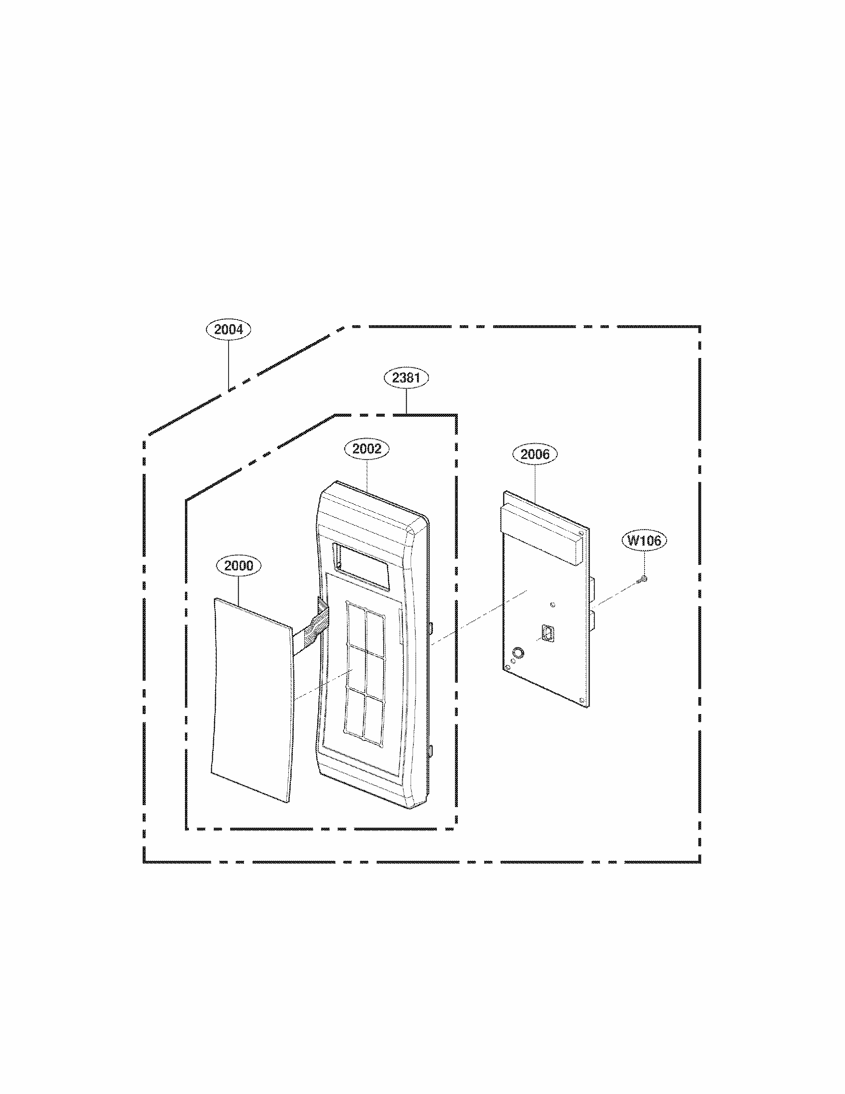 Controller Parts Diagram and Parts List for 72166339011  Kenmore Microwave